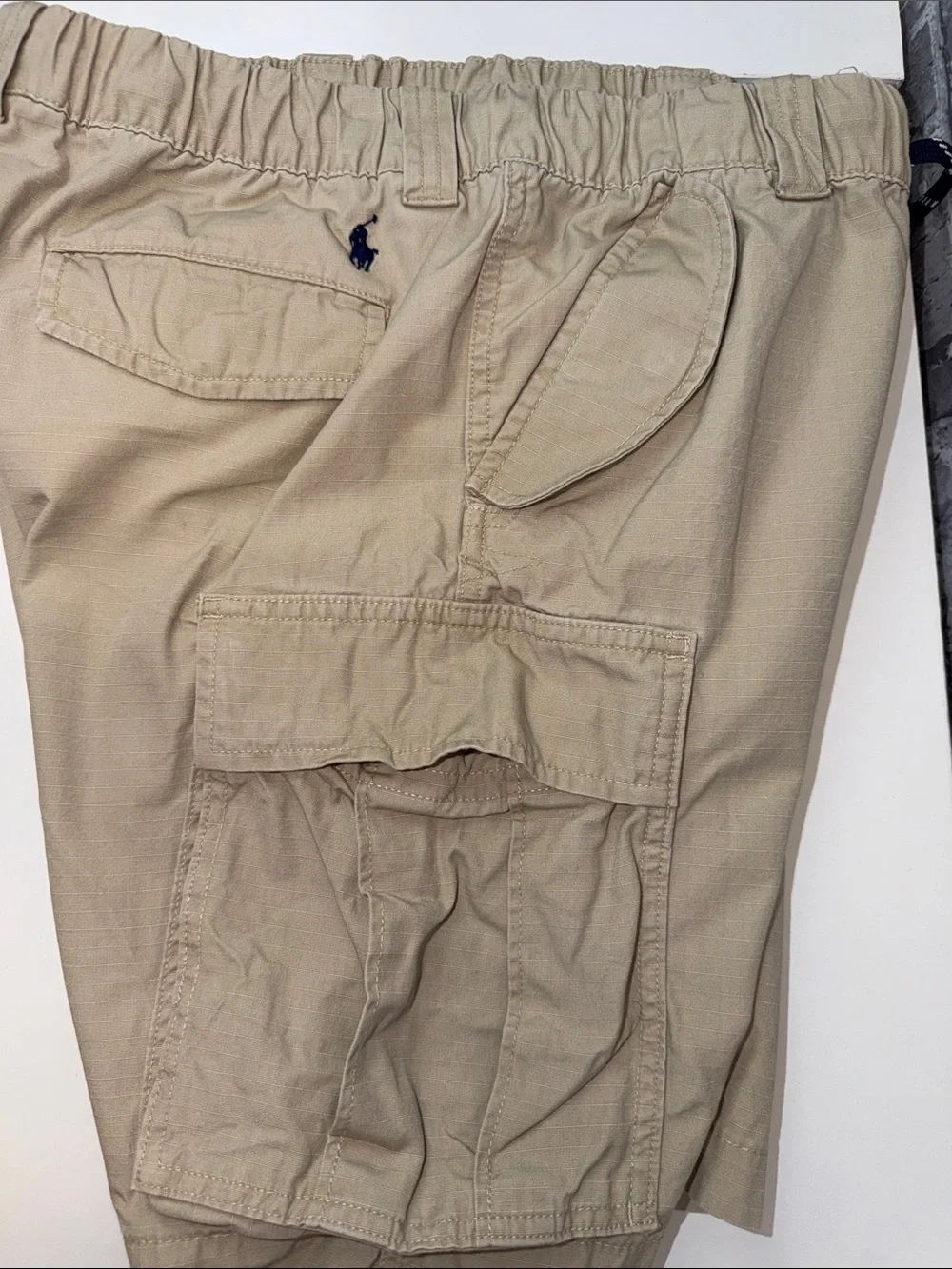 Ralph Lauren Tan Cargo Shorts with Pocket Flaps